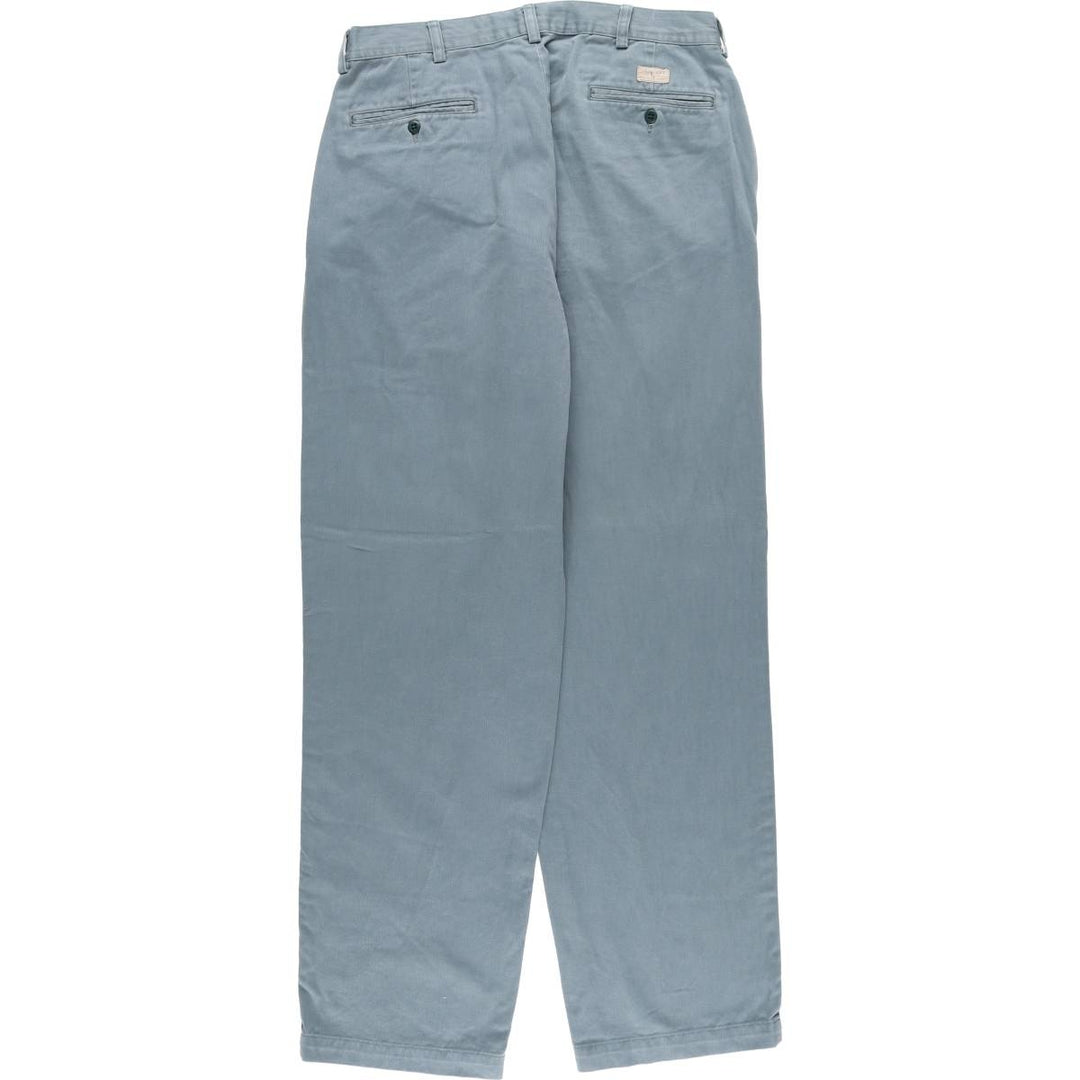 Ralph Lauren POLO by Ralph Lauren Two-pleat Chino Pants for Men, W33 equivalent cotton Blue type light blue Vintage Second Hand