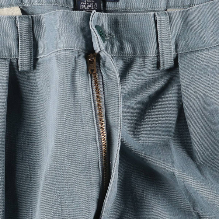 Ralph Lauren POLO by Ralph Lauren Two-pleat Chino Pants for Men, W33 equivalent cotton Blue type light blue Vintage Second Hand