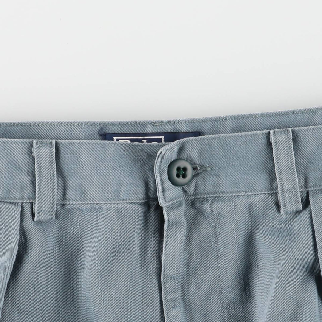 Ralph Lauren POLO by Ralph Lauren Two-pleat Chino Pants for Men, W33 equivalent cotton Blue type light blue Vintage Second Hand