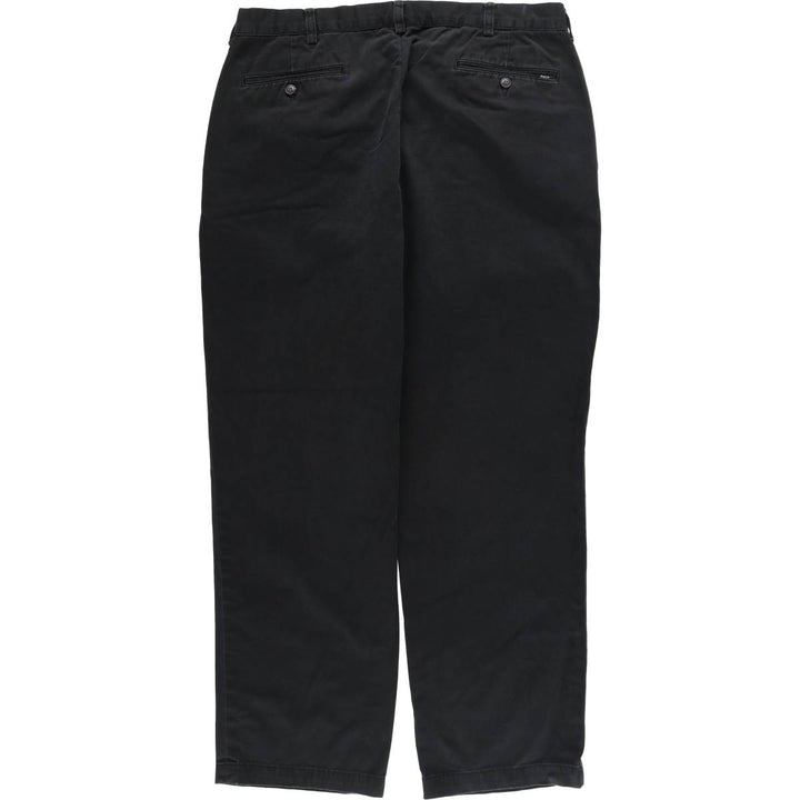 Ralph Lauren POLO by Ralph Lauren CLASSIC FIT two-pleat chino pants for men, size w36 cotton black type Vintage Second Hand