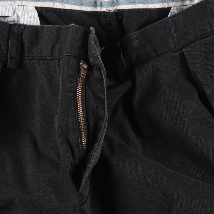 Ralph Lauren POLO by Ralph Lauren CLASSIC FIT two-pleat chino pants for men, size w36 cotton black type Vintage Second Hand