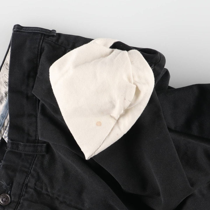Ralph Lauren POLO by Ralph Lauren CLASSIC FIT two-pleat chino pants for men, size w36 cotton black type Vintage Second Hand