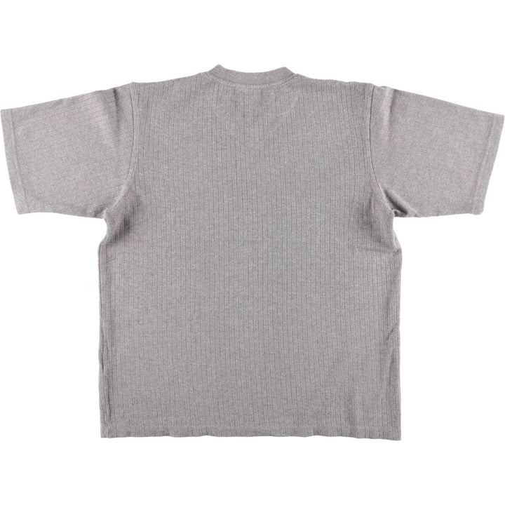 90'S Adidas V-neck T-shirt, men's size L, vintage cotton gray type Vintage Second Hand