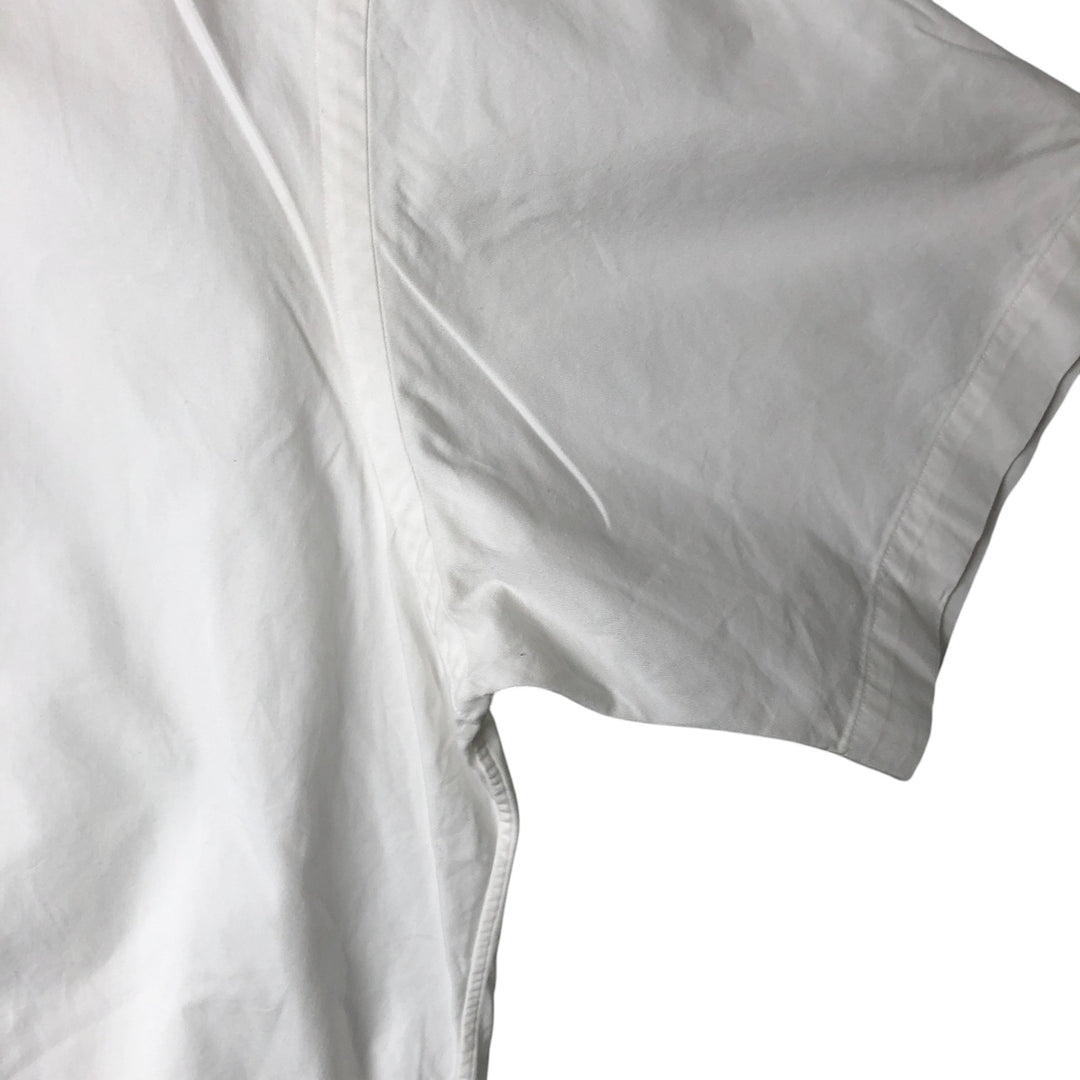 Ralph Lauren BLAKE short sleeve button down shirt, men's size L cotton white type Vintage Second Hand