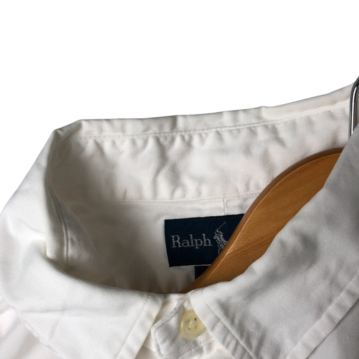 Ralph Lauren BLAKE short sleeve button down shirt, men's size L cotton white type Vintage Second Hand