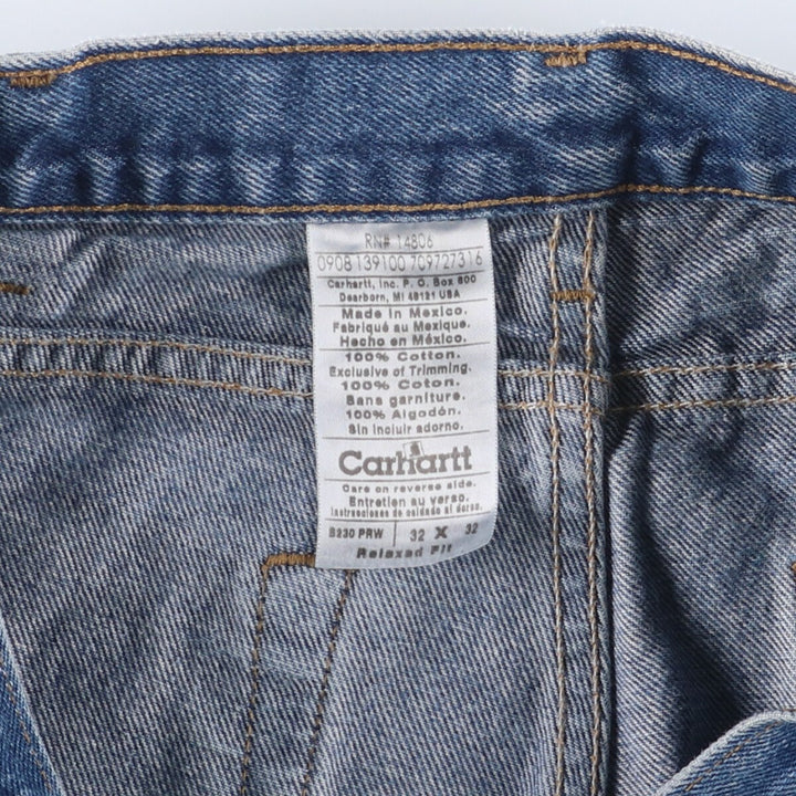 00'S Carhartt Relaxed Fit Tapered Denim Pants Men's W31 cotton blue type Vintage Second Hand