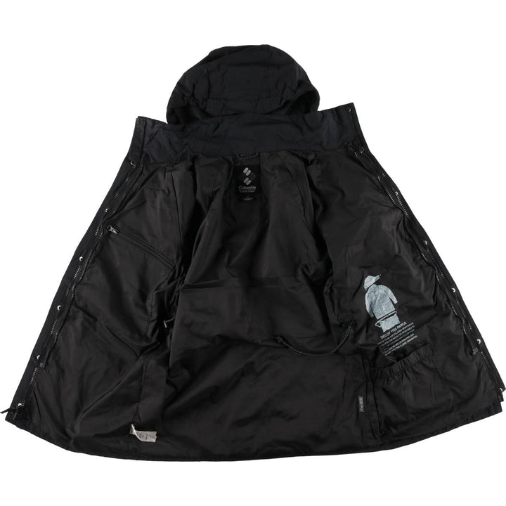 Columbia PACKABLE Ripstop Mountain Parka Shell Jacket Women's Size S Nylon black type Vintage Second Hand