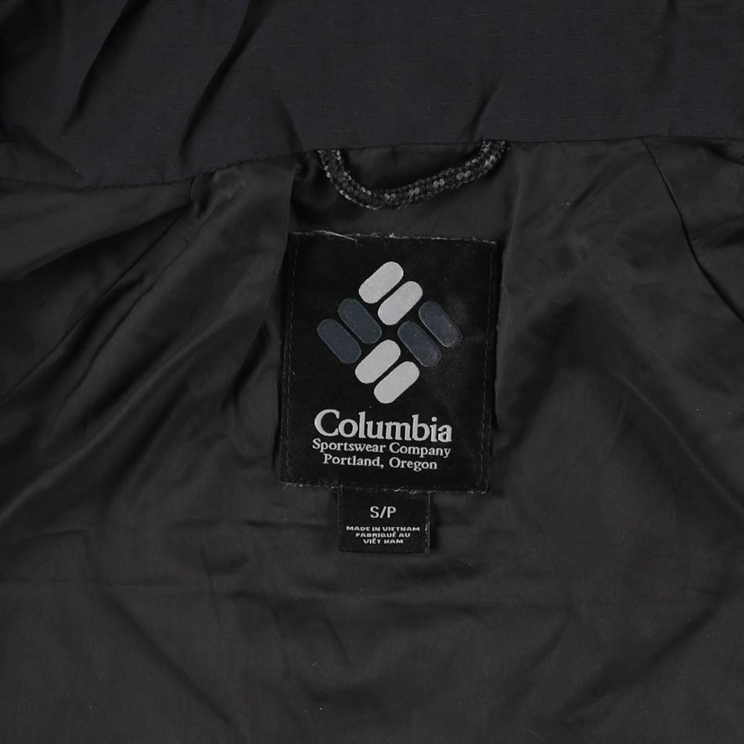 Columbia PACKABLE Ripstop Mountain Parka Shell Jacket Women's Size S Nylon black type Vintage Second Hand