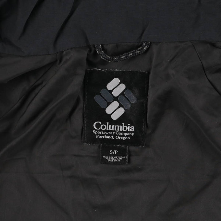 Columbia PACKABLE Ripstop Mountain Parka Shell Jacket Women's Size S Nylon black type Vintage Second Hand