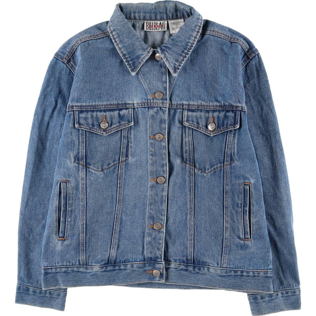 BILL BLASS denim jacket, denim jacket, women's size M cotton blue type Vintage Second Hand