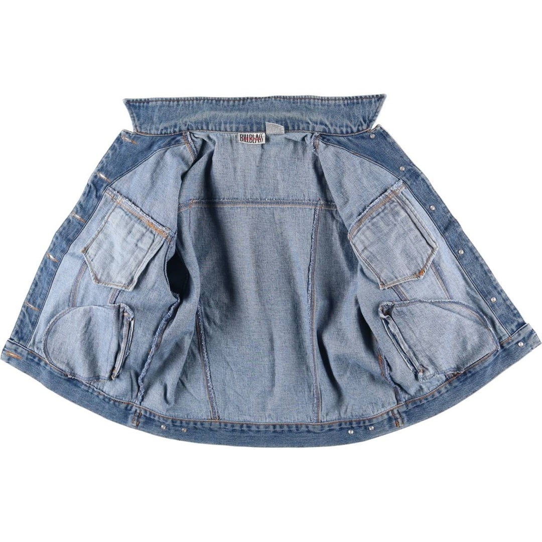 BILL BLASS denim jacket, denim jacket, women's size M cotton blue type Vintage Second Hand