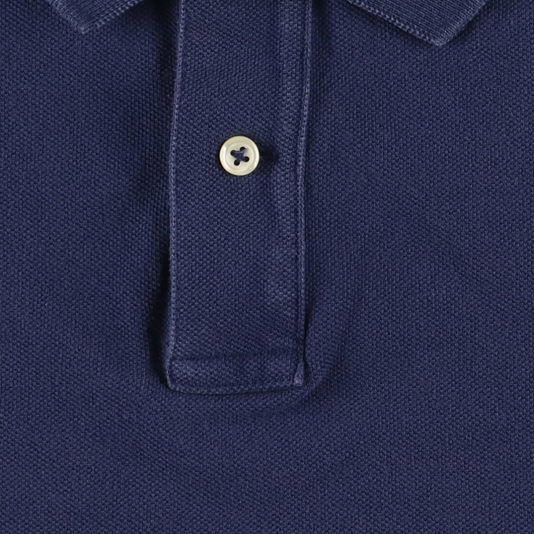 Ralph Lauren POLO RALPH LAUREN CLASSIC FIT short sleeve polo shirt for women, size XL cotton navy blue type Vintage Second Hand