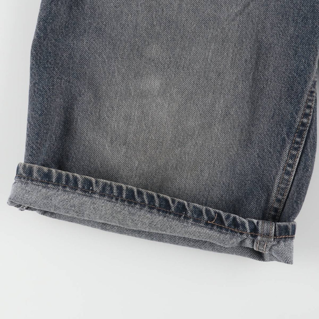 90'S Levi's 560 LOOS FIT STUDENT Orange Tab Denim Shorts Made in USA Women's L (w29) Vintage cotton black type Vintage Second Hand