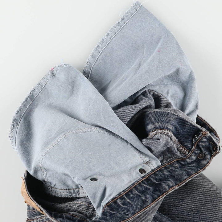 90'S Levi's 560 LOOS FIT STUDENT Orange Tab Denim Shorts Made in USA Women's L (w29) Vintage cotton black type Vintage Second Hand