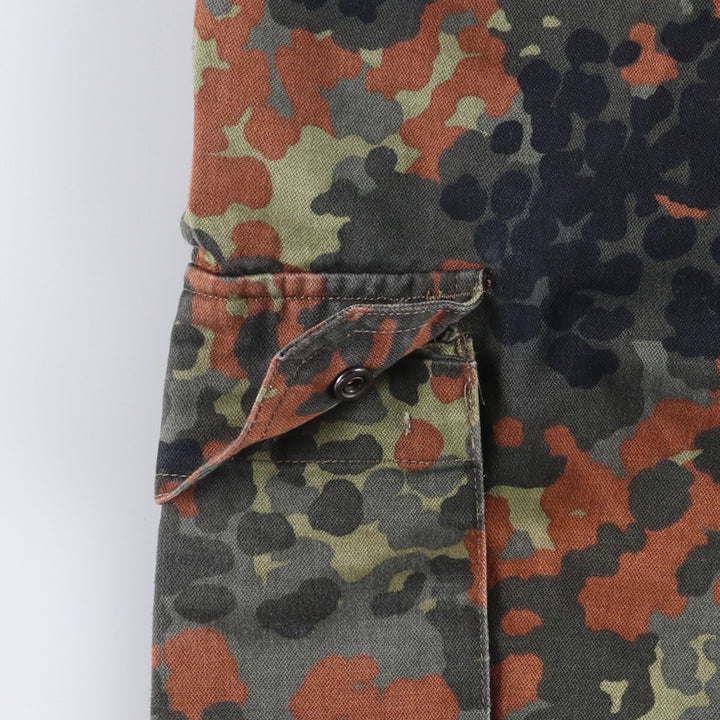 90'S German Military Camouflage Pattern Fleckter Camo Military Cargo Pants 165-175 cotton Khaki type Vintage Second Hand