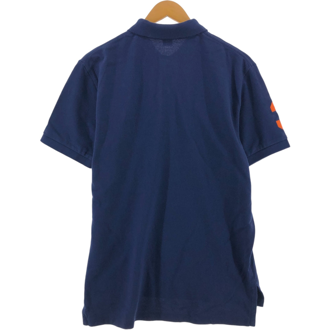 Ralph Lauren POLO by Ralph Lauren Big Pony short sleeve rugby shirt, men's size M cotton navy blue type Vintage Second Hand