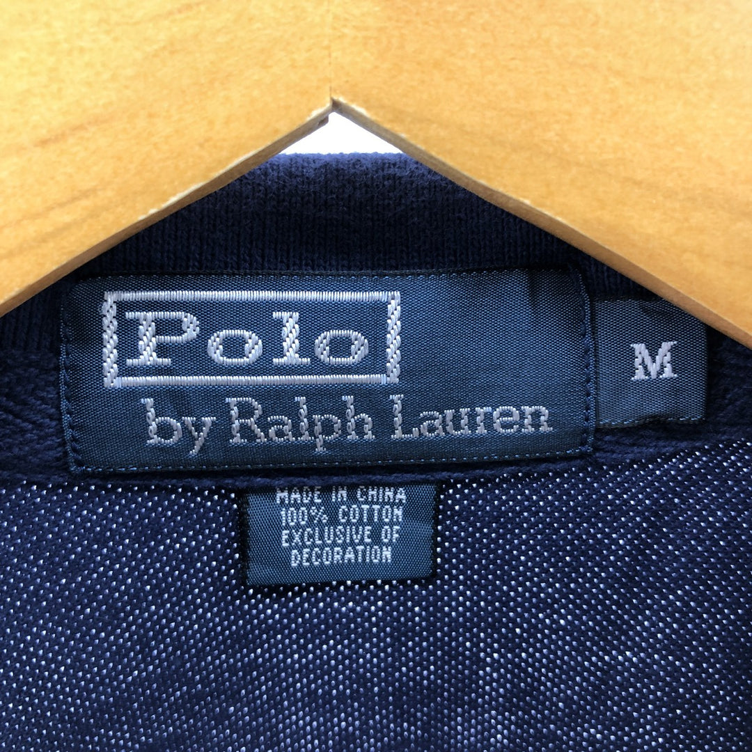 Ralph Lauren POLO by Ralph Lauren Big Pony short sleeve rugby shirt, men's size M cotton navy blue type Vintage Second Hand