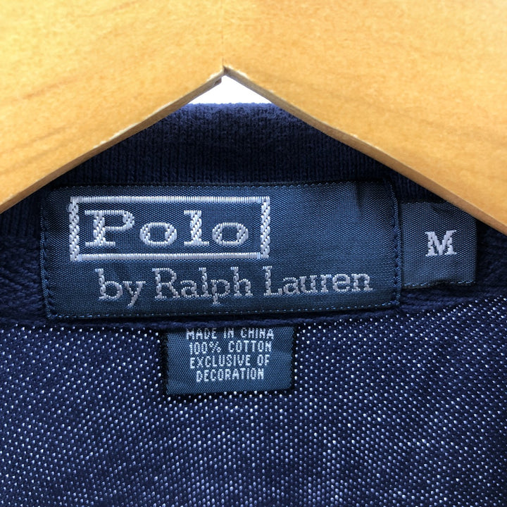 Ralph Lauren POLO by Ralph Lauren Big Pony short sleeve rugby shirt, men's size M cotton navy blue type Vintage Second Hand