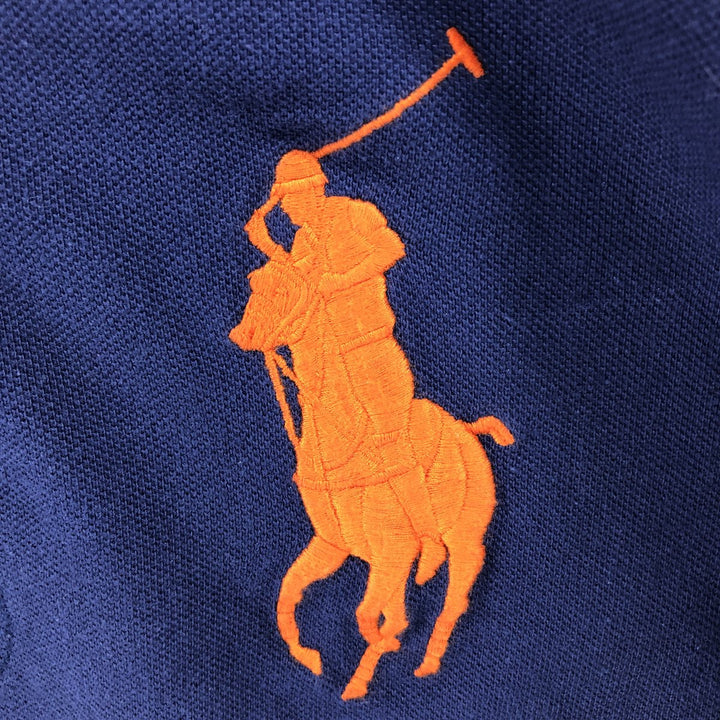 Ralph Lauren POLO by Ralph Lauren Big Pony short sleeve rugby shirt, men's size M cotton navy blue type Vintage Second Hand
