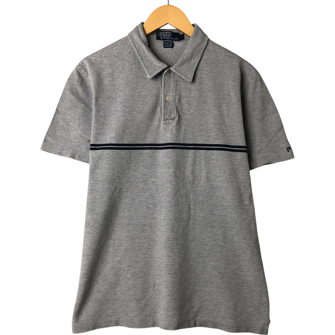 Ralph Lauren POLO by Ralph Lauren short sleeve polo shirt, men's size L cotton gray type Vintage Second Hand