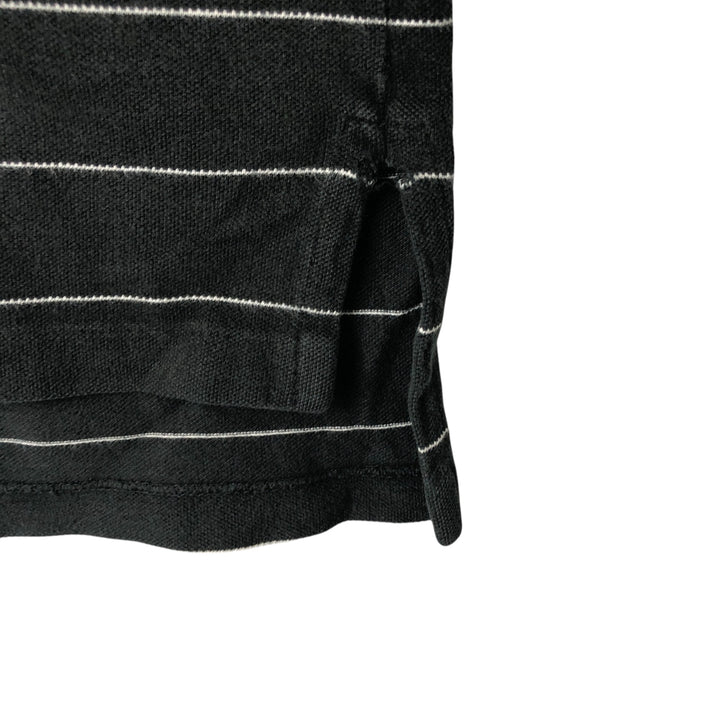 Ralph Lauren POLO by Ralph Lauren short sleeve striped polo shirt, men's XXL size cotton black type Vintage Second Hand