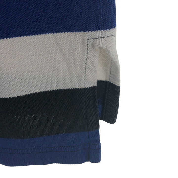 90'S Ralph Lauren POLO SPORT short sleeve striped polo shirt men's size L vintage cotton blue type Vintage Second Hand