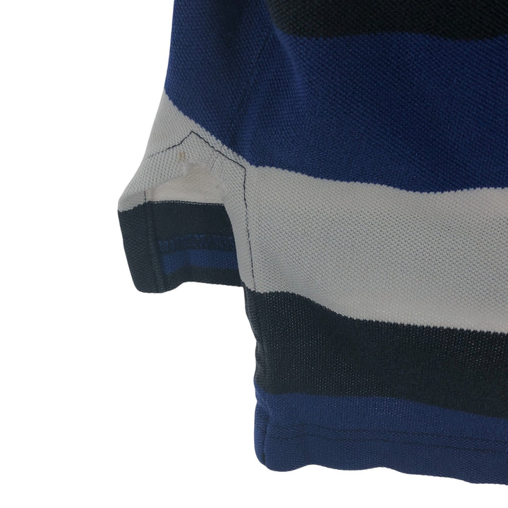 90'S Ralph Lauren POLO SPORT short sleeve striped polo shirt men's size L vintage cotton blue type Vintage Second Hand