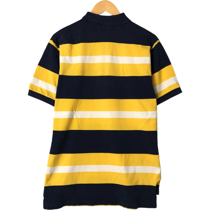 Ralph Lauren POLO by Ralph Lauren short sleeve striped polo shirt, men's size M cotton yellow type Vintage Second Hand