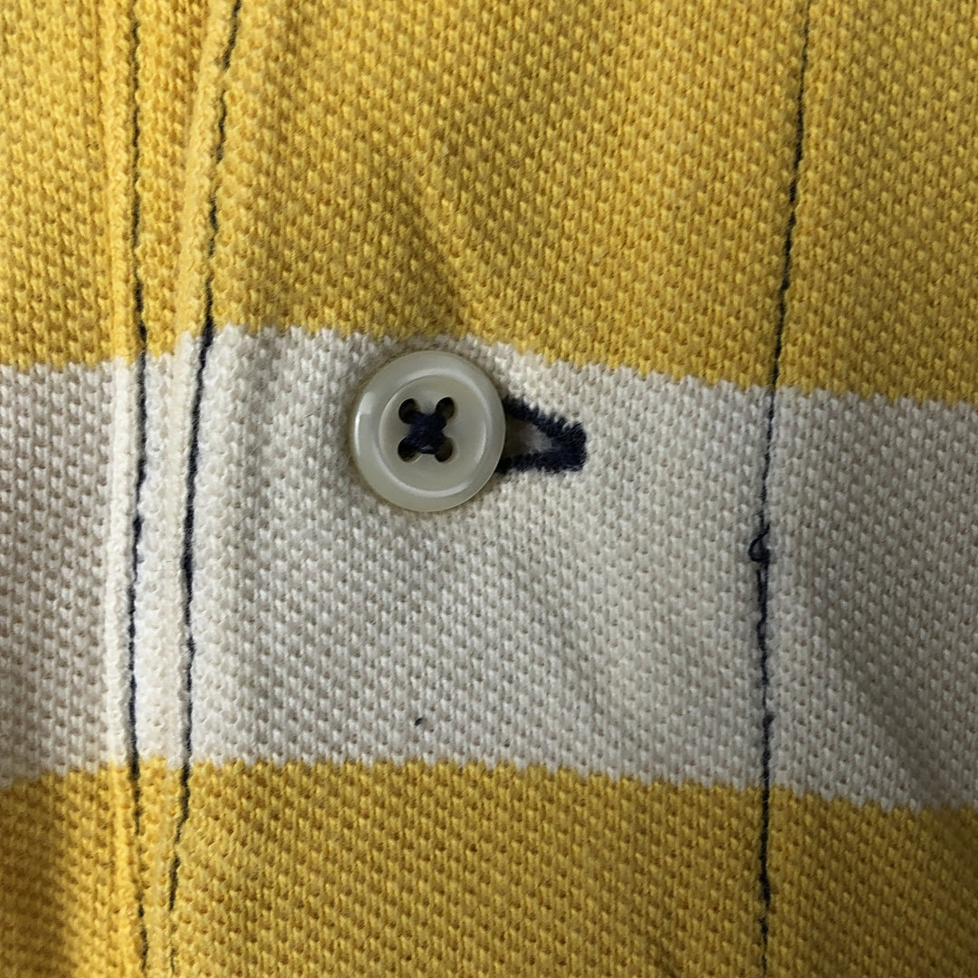Ralph Lauren POLO by Ralph Lauren short sleeve striped polo shirt, men's size M cotton yellow type Vintage Second Hand