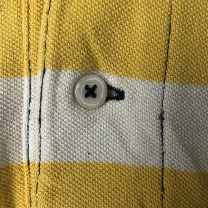 Ralph Lauren POLO by Ralph Lauren short sleeve striped polo shirt, men's size M cotton yellow type Vintage Second Hand
