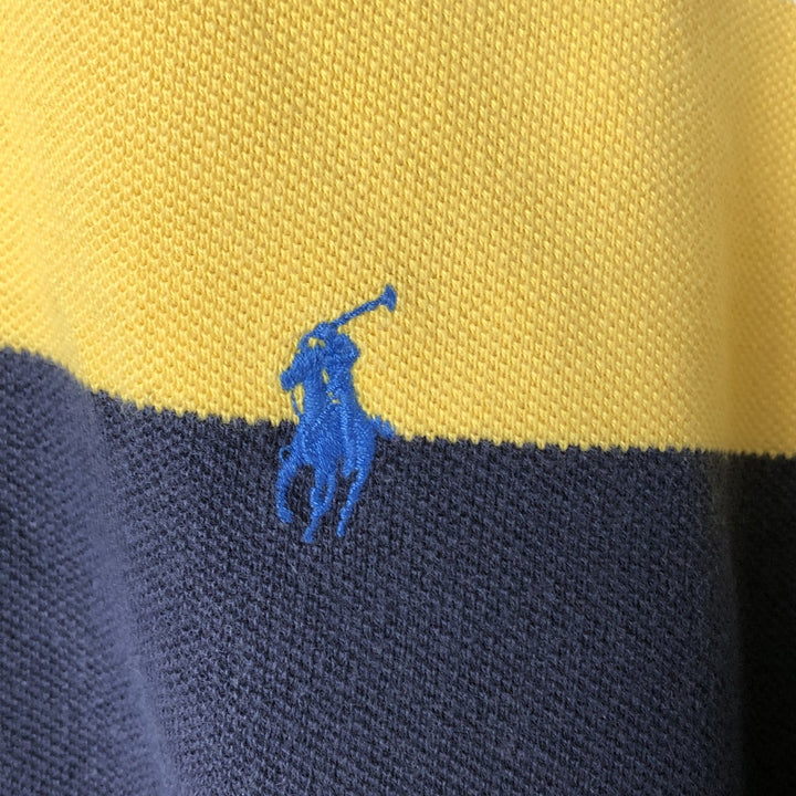 Ralph Lauren POLO by Ralph Lauren short sleeve striped polo shirt, men's size M cotton yellow type Vintage Second Hand