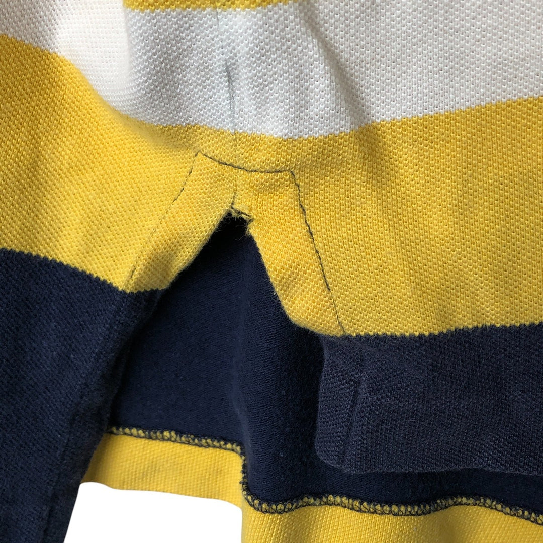 Ralph Lauren POLO by Ralph Lauren short sleeve striped polo shirt, men's size M cotton yellow type Vintage Second Hand