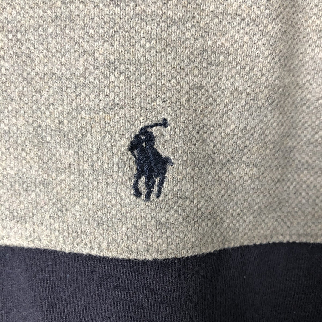 90'S Ralph Lauren POLO SPORT short sleeve polo shirt, men's size L, vintage cotton gray type Vintage Second Hand