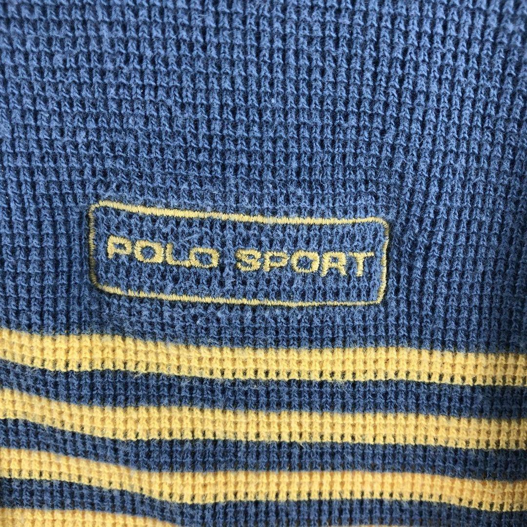Ralph Lauren POLO SPORT short sleeve polo shirt, men's size L cotton Blue type light blue Vintage Second Hand