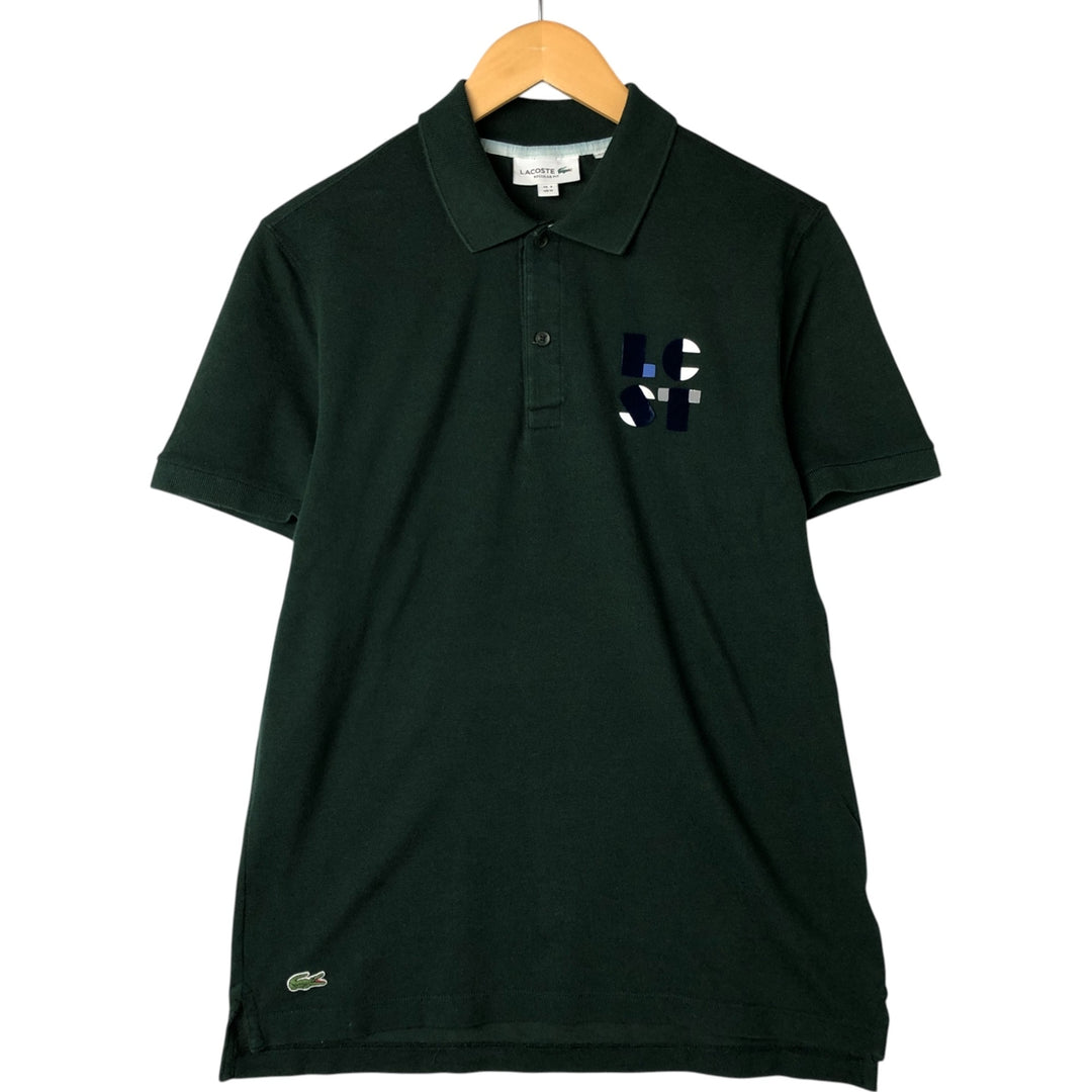 Lacoste Regular Fit short sleeve polo shirt, men's size S cotton green type Vintage Second Hand