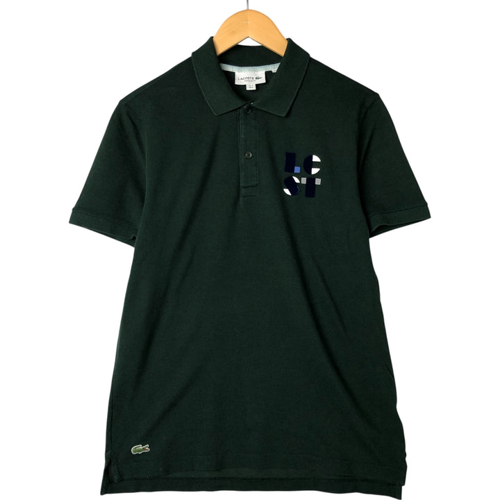 Lacoste Regular Fit short sleeve polo shirt, men's size S cotton green type Vintage Second Hand