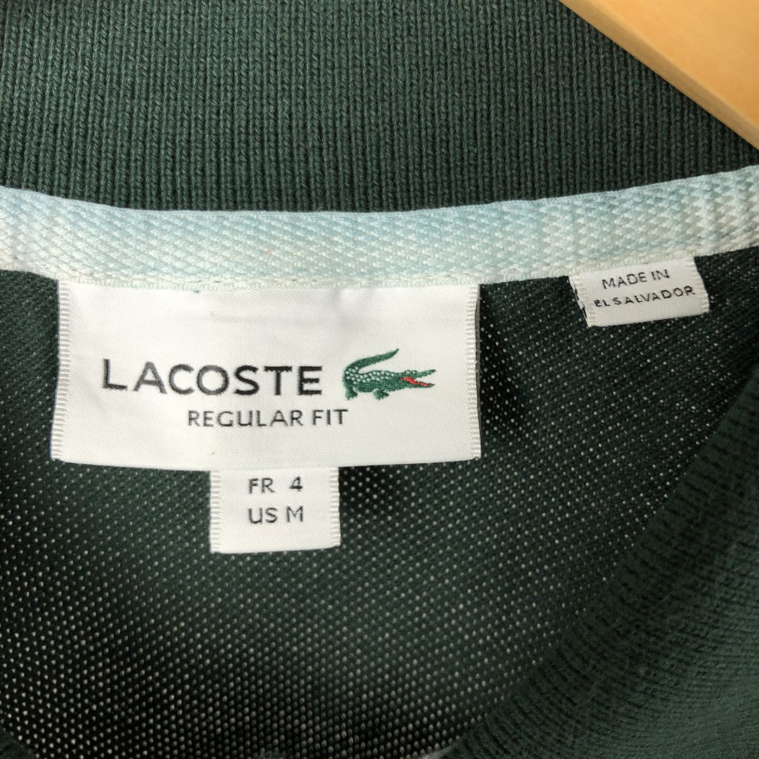 Lacoste Regular Fit short sleeve polo shirt, men's size S cotton green type Vintage Second Hand
