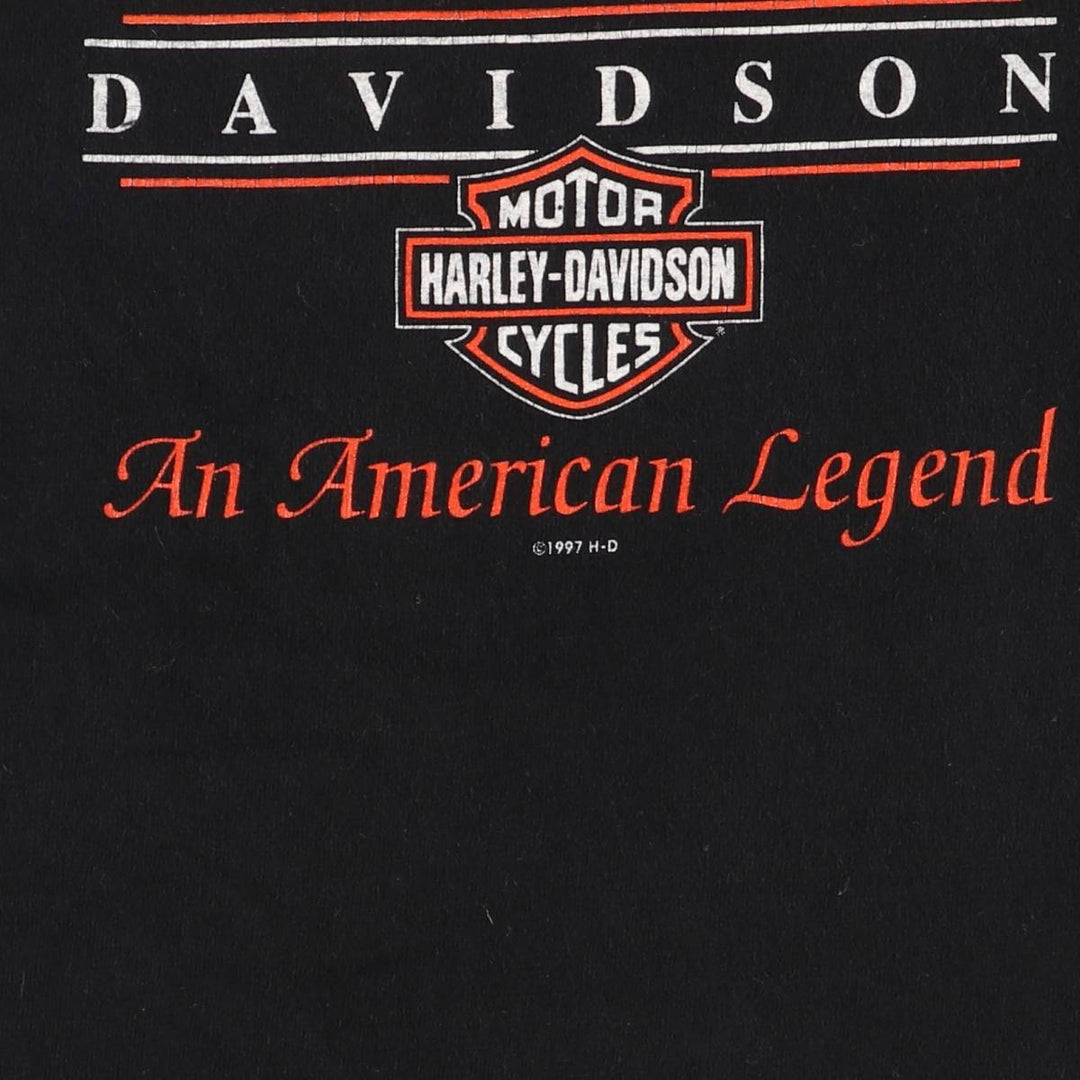 90'S Harley-Davidson Long Sleeve T-Shirt, Women's Size S, Vintage unclear black type Vintage Second Hand