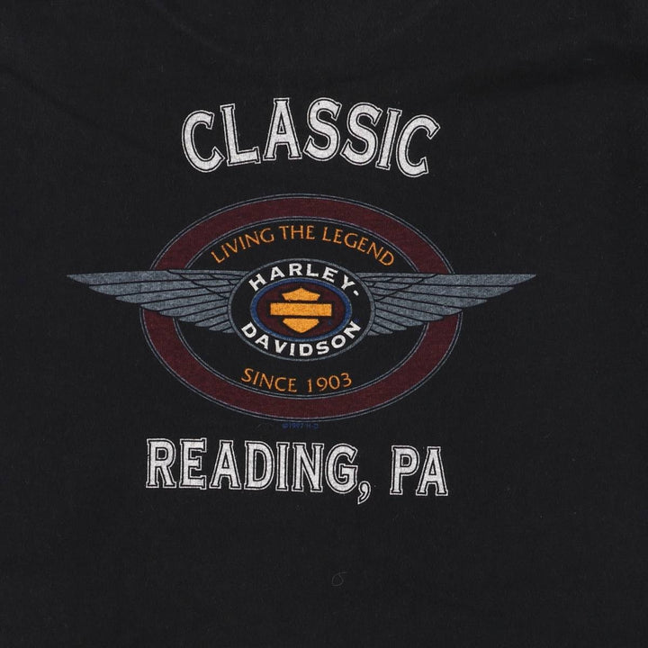 90'S Harley-Davidson Long Sleeve T-Shirt, Women's Size S, Vintage unclear black type Vintage Second Hand