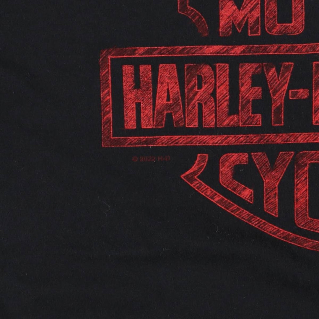 Harley-Davidson Long Sleeve T-Shirt for Women (XL Size) cotton black type Vintage Second Hand