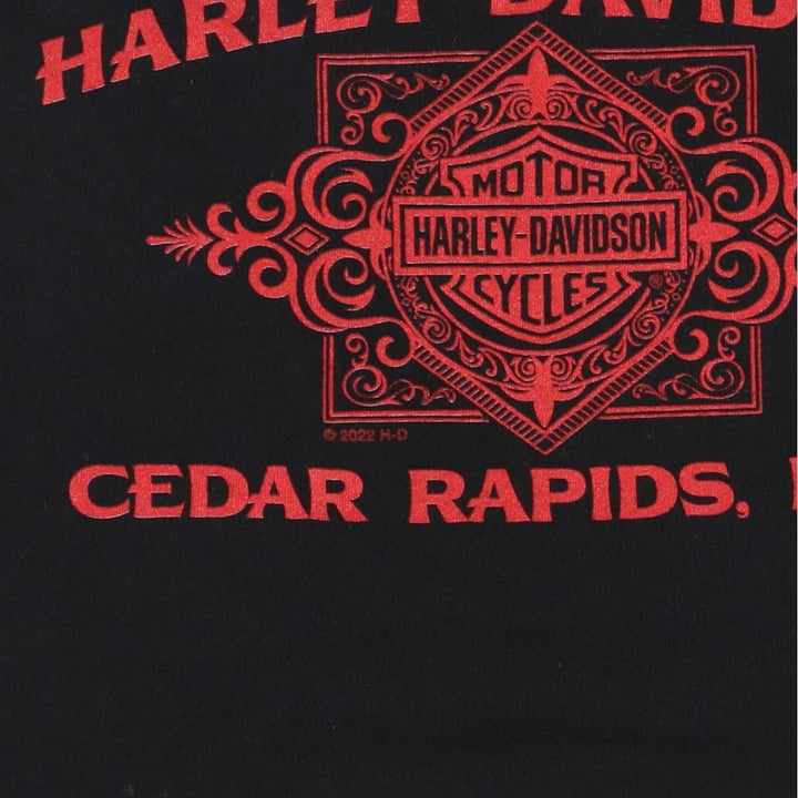 Harley-Davidson Long Sleeve T-Shirt for Women (XL Size) cotton black type Vintage Second Hand