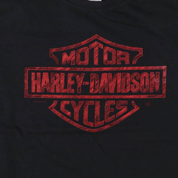 Harley-Davidson Long Sleeve T-Shirt for Women (XL Size) cotton black type Vintage Second Hand