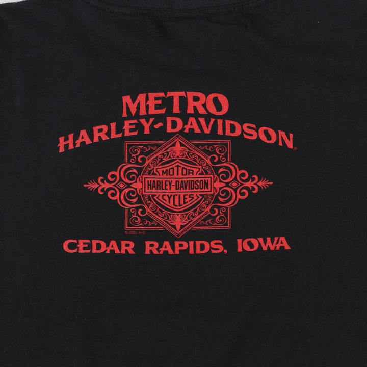Harley-Davidson Long Sleeve T-Shirt for Women (XL Size) cotton black type Vintage Second Hand