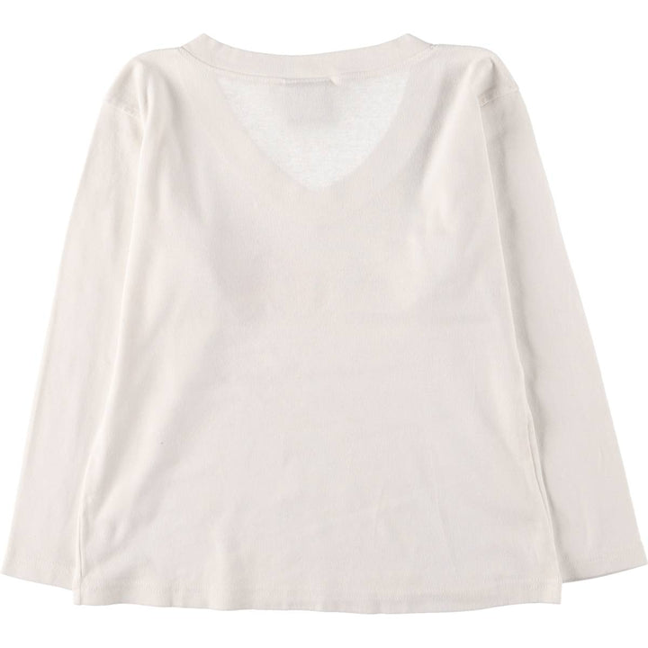 00'S Harley-Davidson V-neck long T-shirt, women's size S unclear white type Vintage Second Hand