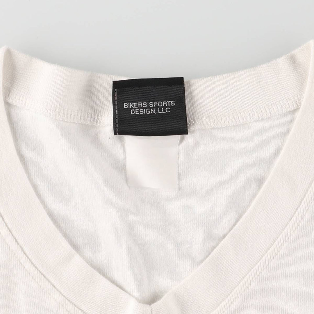 00'S Harley-Davidson V-neck long T-shirt, women's size S unclear white type Vintage Second Hand