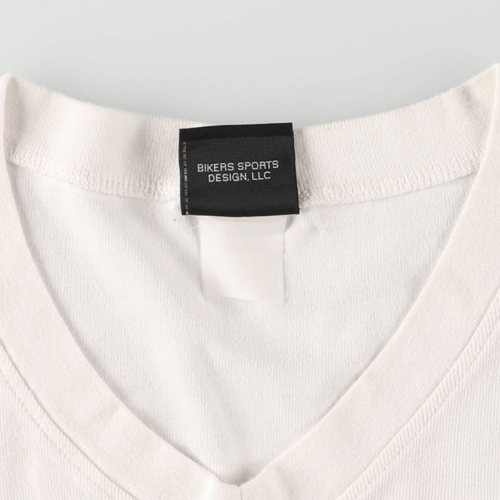 00'S Harley-Davidson V-neck long T-shirt, women's size S unclear white type Vintage Second Hand
