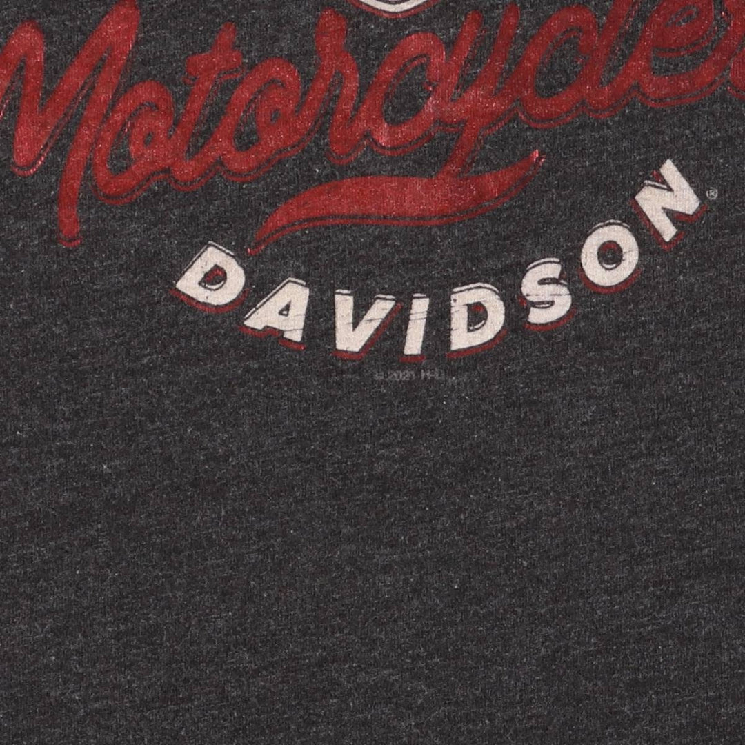 Harley-Davidson Long Sleeve T-Shirt for Women (Size XS) cotton gray type Vintage Second Hand