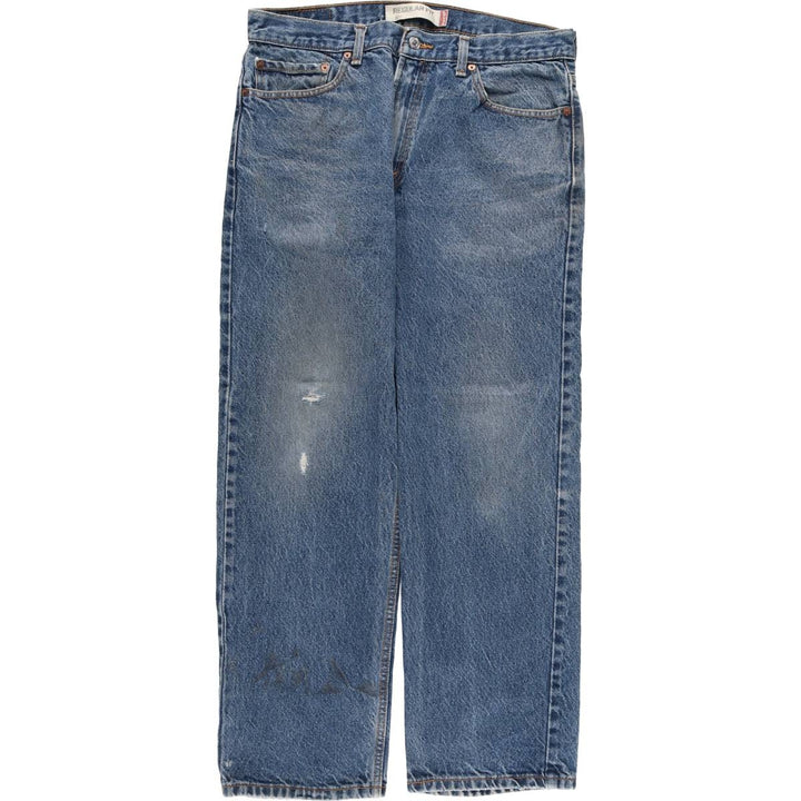 Levi's 505 REGULAR FIT tapered denim pants for men, size w35 cotton blue type Vintage Second Hand