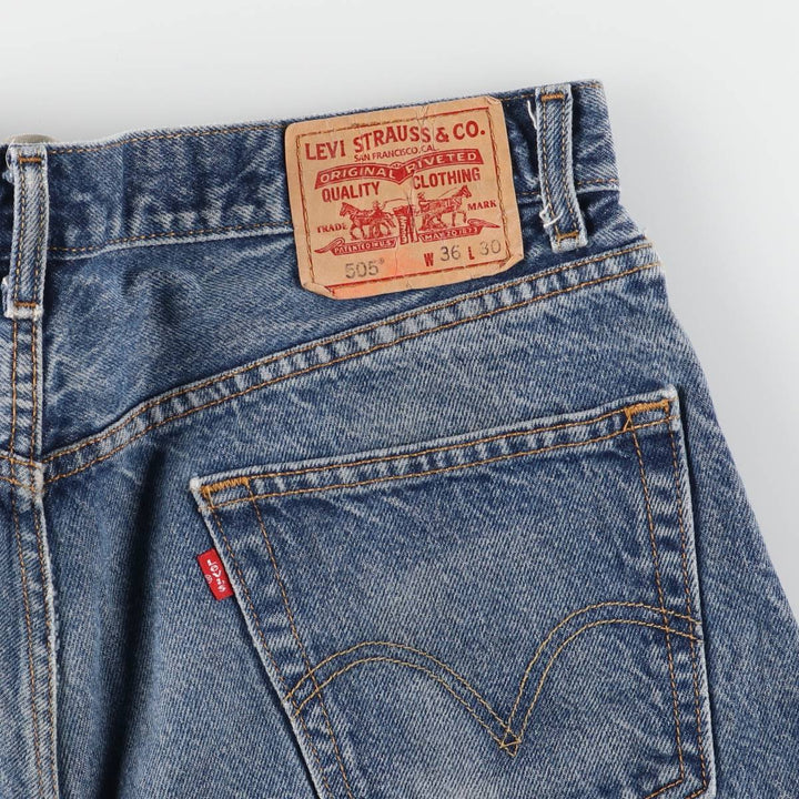 Levi's 505 REGULAR FIT tapered denim pants for men, size w35 cotton blue type Vintage Second Hand