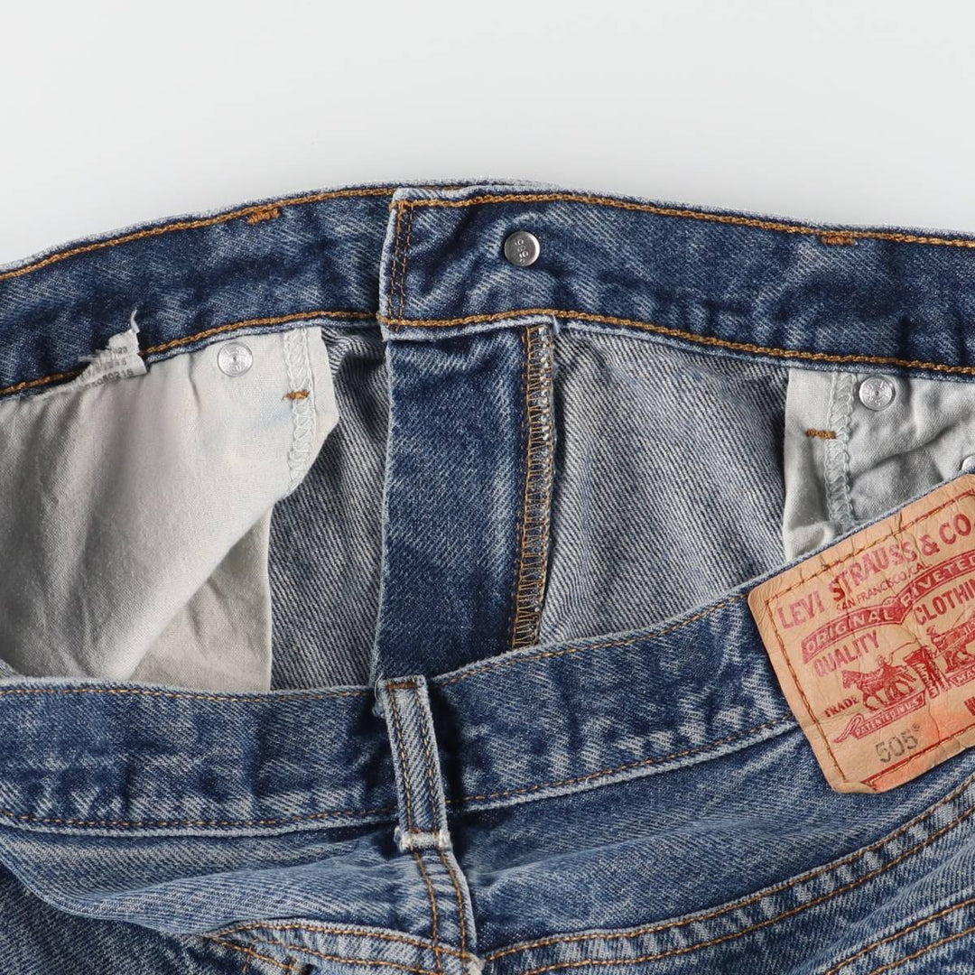 Levi's 505 REGULAR FIT tapered denim pants for men, size w35 cotton blue type Vintage Second Hand